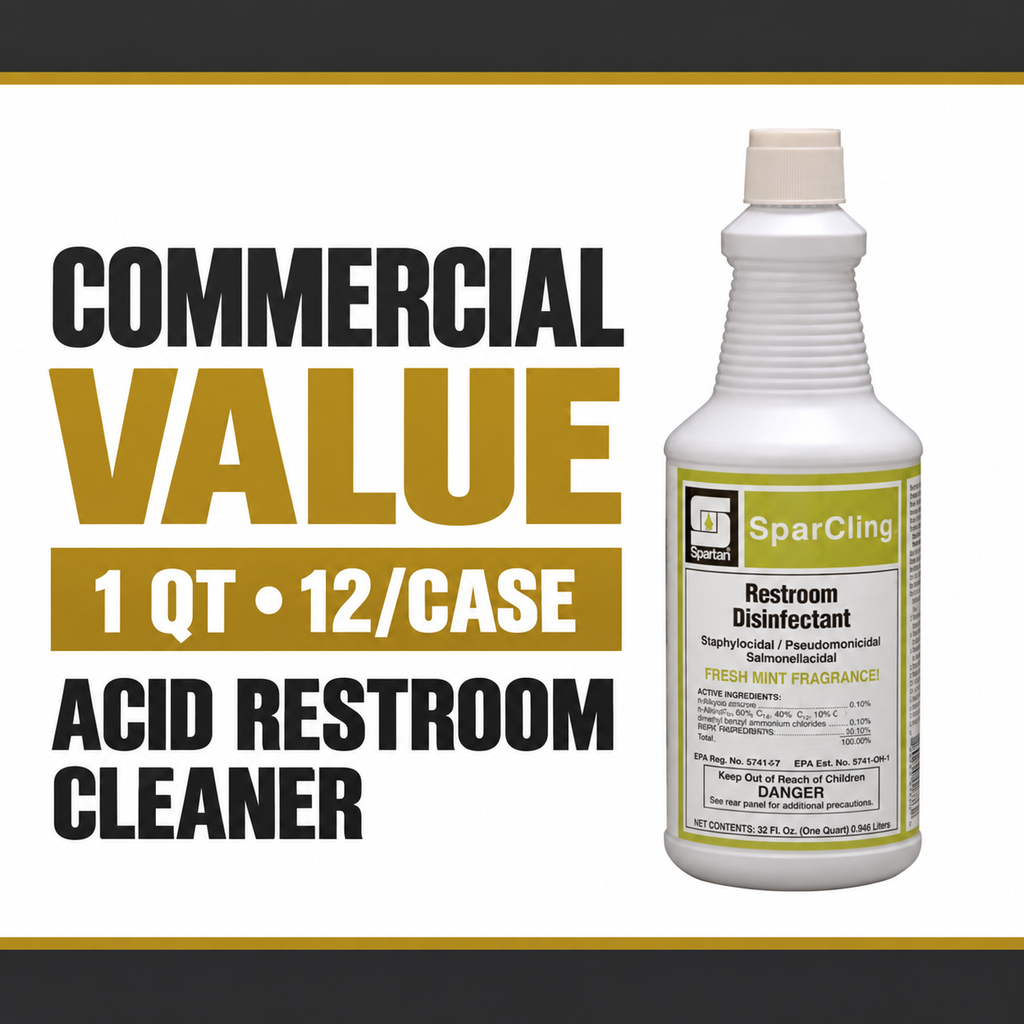 Spartan SparCling acid restroom cleaner 1 quart 12 per case commercial value