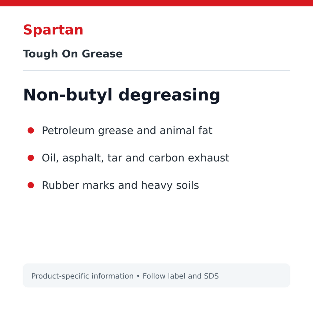 Spartan Tough On Grease soils removed