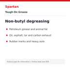 Spartan Tough On Grease soils removed
