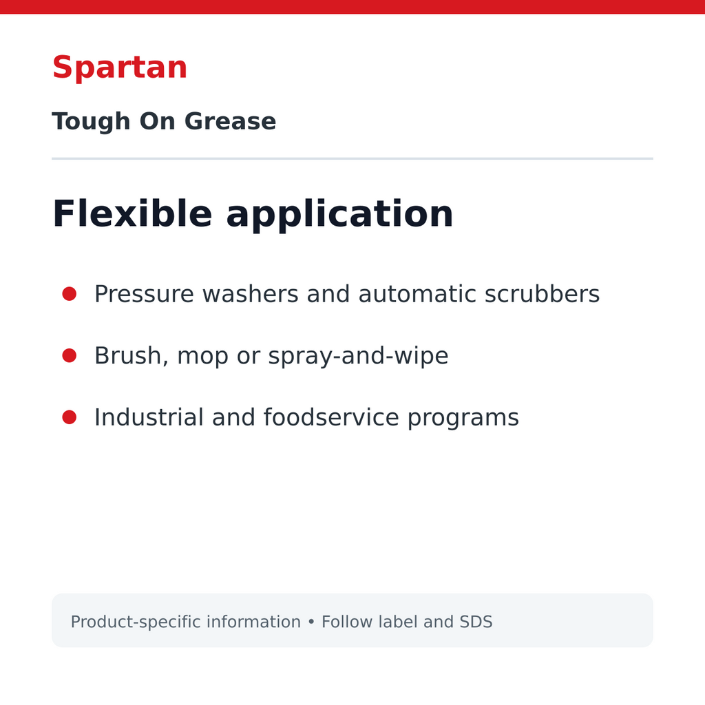 Spartan Tough On Grease application methods