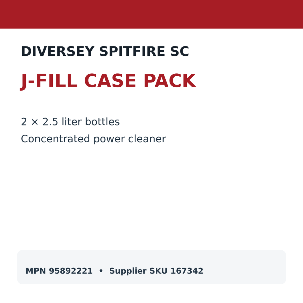 Diversey Spitfire SC J-Fill 2.5 liter two-bottle case