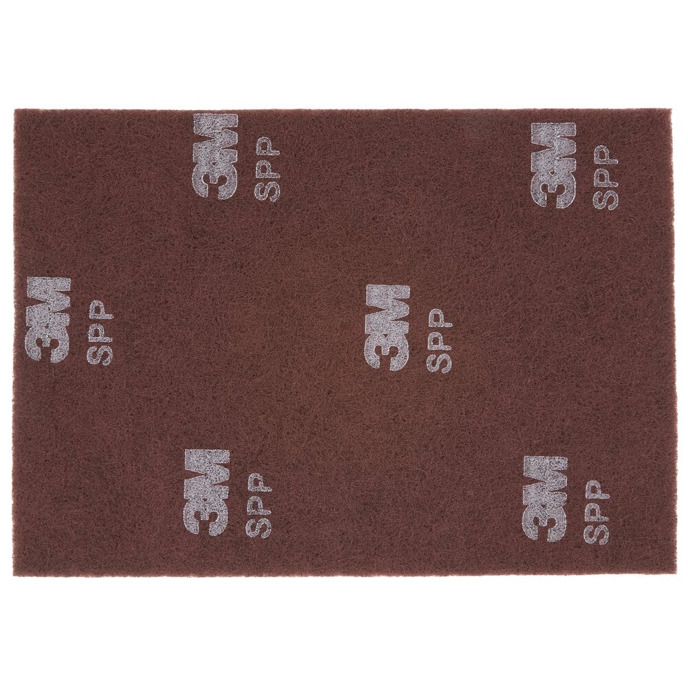 3M Scotch-Brite SPP14x20 brown surface preparation pad, 14 × 20 inches — 10 pads per case