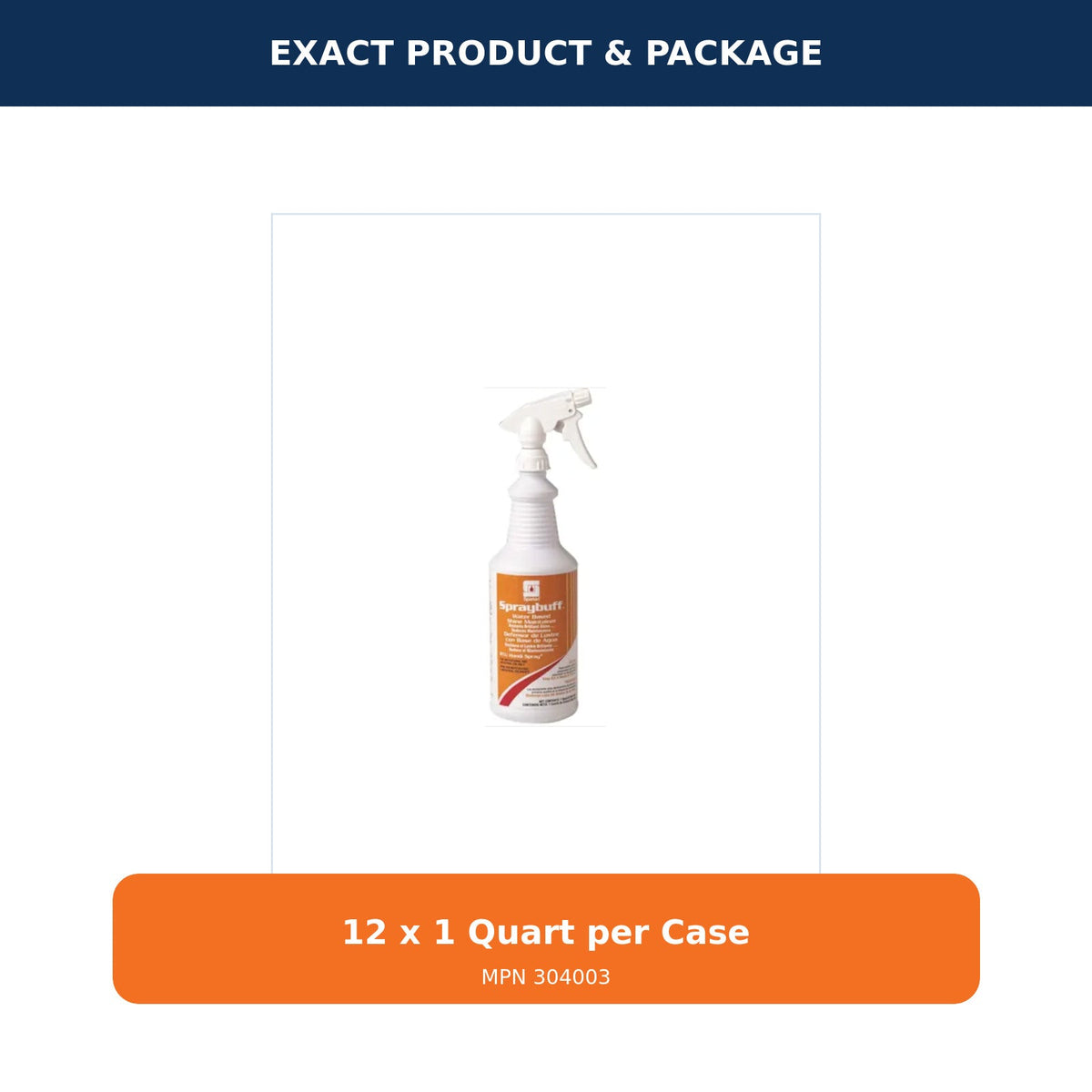 Spartan Spraybuff Floor Maintainer, 1 Qt, 12/Case – MPN 304003 – 02 package