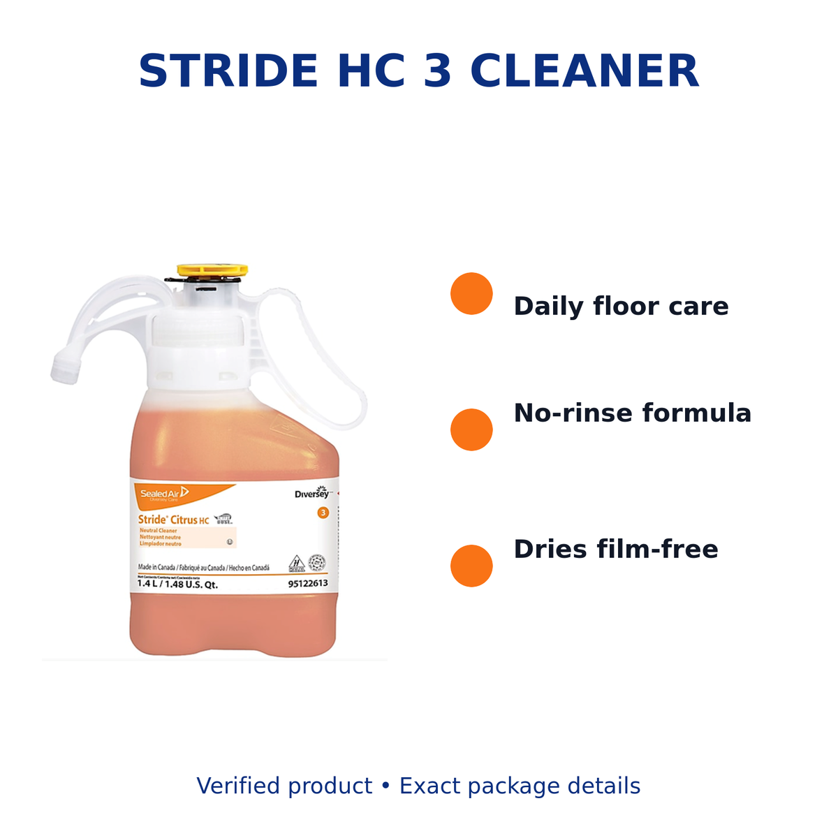 Diversey Stride HC 3 SmartDose key benefits