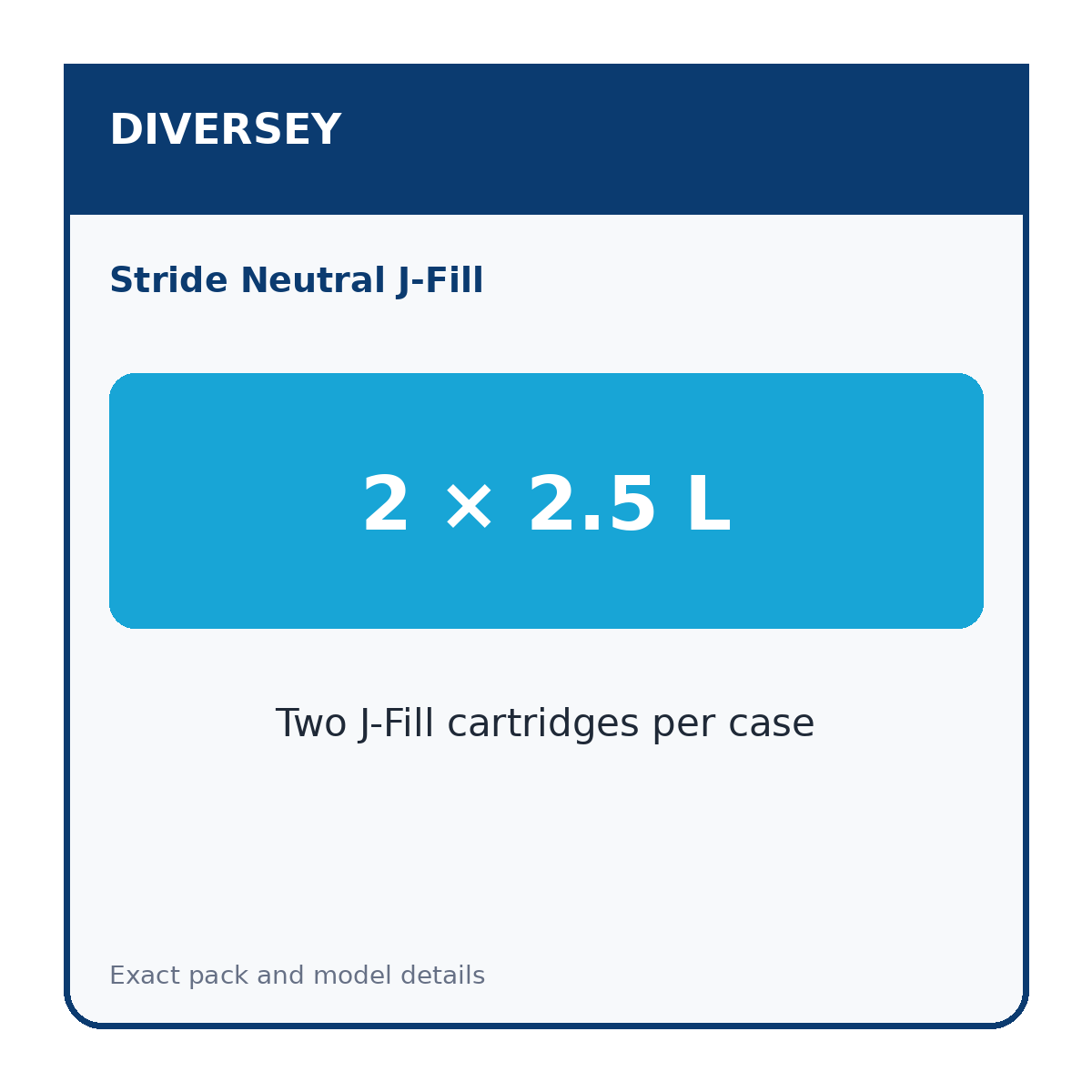 Diversey Stride Neutral J-Fill specification 2 of 5