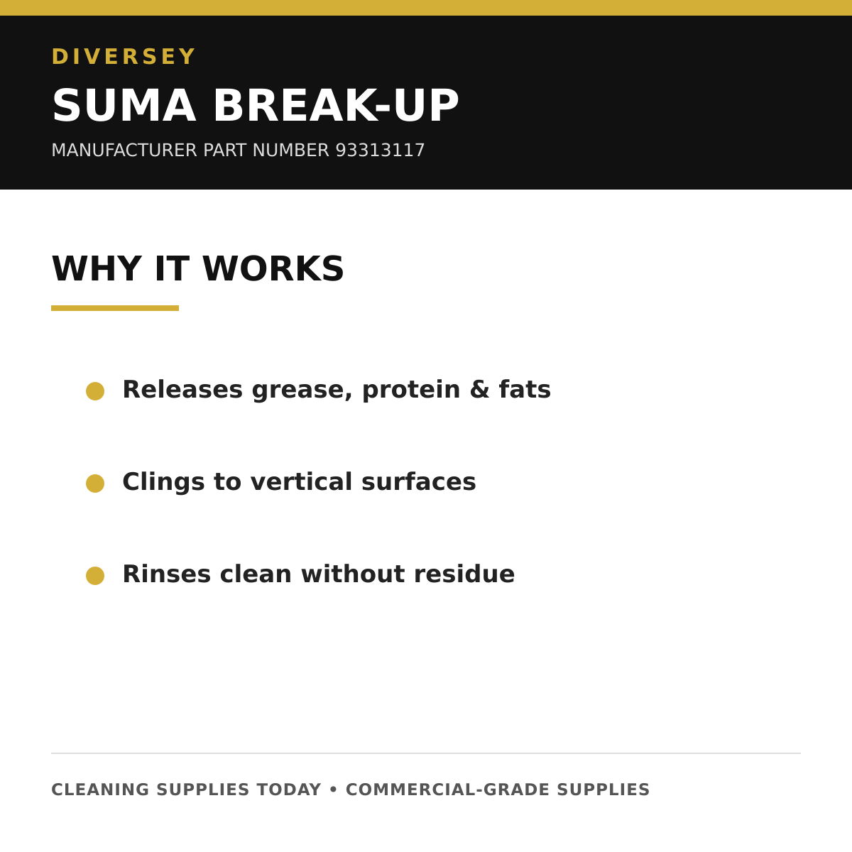 Diversey Suma Break-Up performance benefits