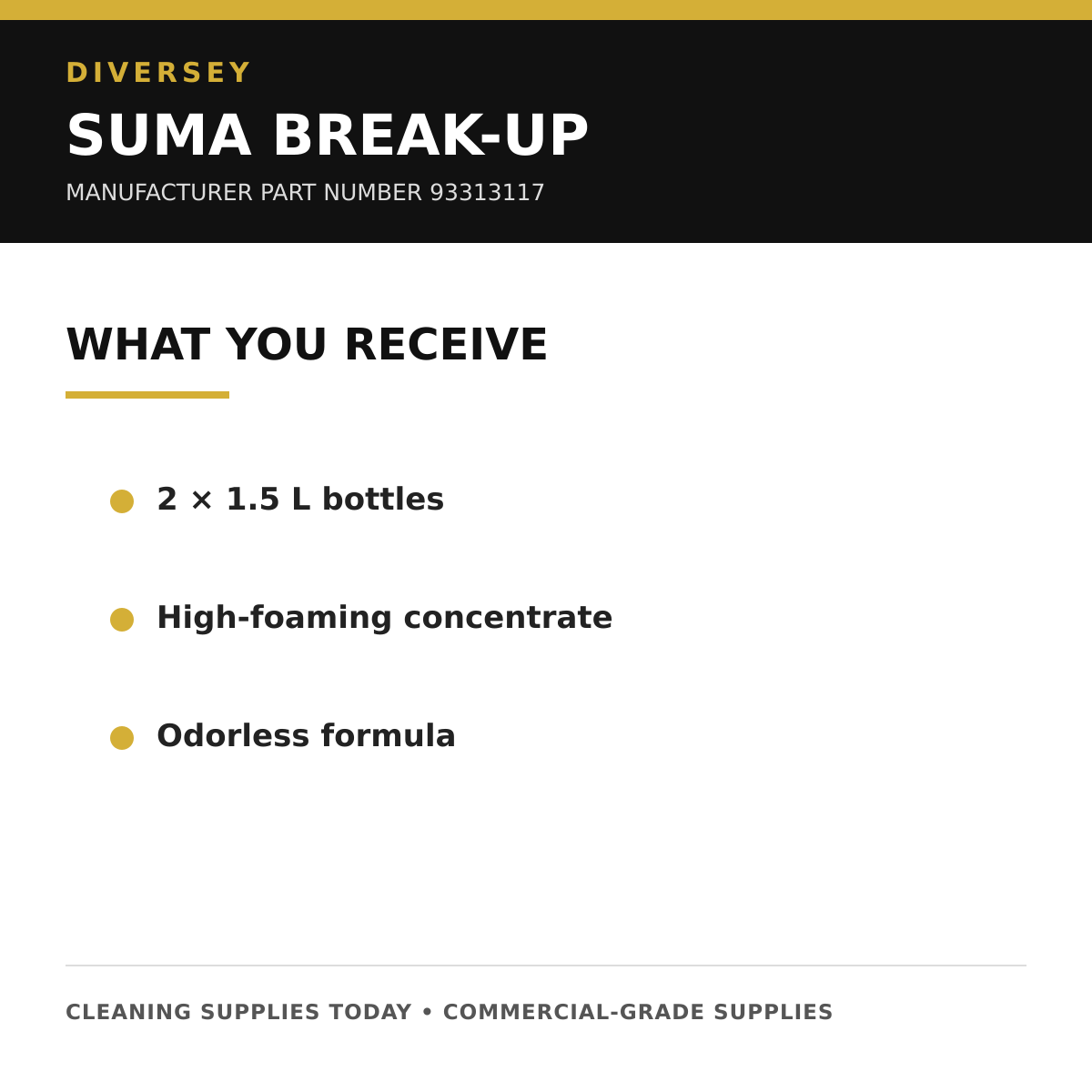 Diversey Suma Break-Up package quantity
