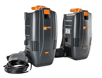TASKI AERO BP+ B Li-Ion Backpack Vacuum — Battery/Charger & Tools