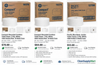 Commercial toilet tissue comparison including Pacific Blue Basic 12798