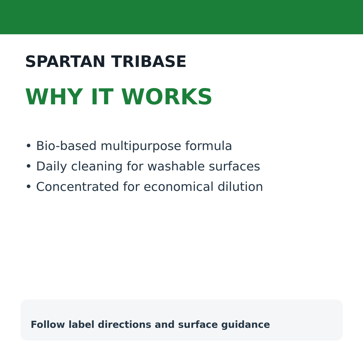 Spartan TriBase multipurpose cleaner benefits