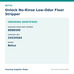 Betco Unlock ordering identifiers MPN 888B500