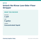 Betco Unlock floor stripper package quantity and container size