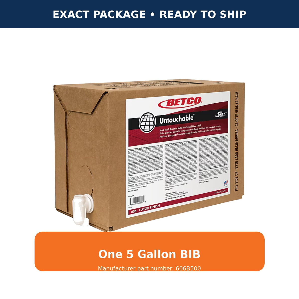 Betco Untouchable SRT floor finish – package quantity