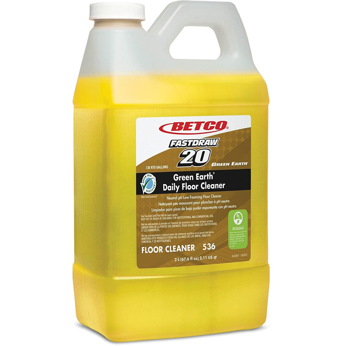 Betco Green Earth Daily Floor Cleaner 5364700 2 L FastDraw bottle