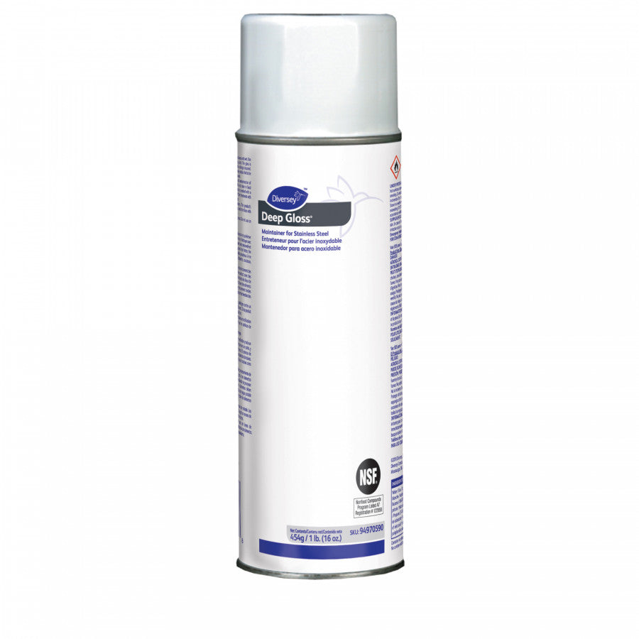 Diversey Deep Gloss 94970590 16 oz stainless steel maintainer can