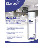 Diversey Deep Gloss 94970590 application graphic for stainless steel maintenance