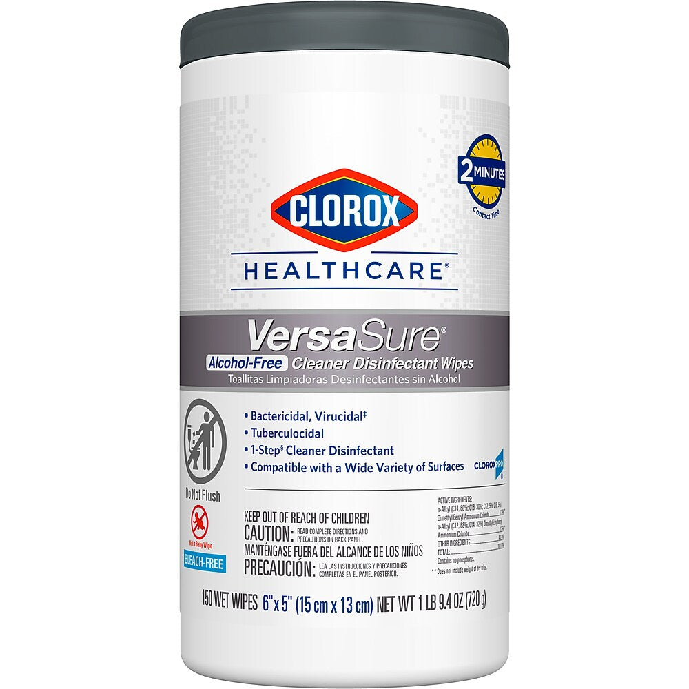 Clorox Healthcare VersaSure 31758 disinfectant wipes 150-count canister
