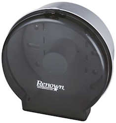 Renown REN05151-IB single Jr. Jumbo toilet tissue dispenser, translucent black