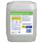 Zep ZUHTFF5G five-gallon pail back label with application directions and surface restrictions