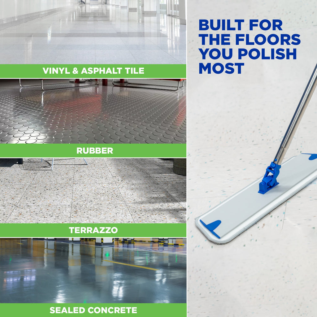 Zep High Traffic Floor Polish manufacturer guide to compatible floor surfaces