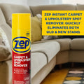 Zep ZUSPOT19 19-ounce can beside upholstered furniture; offer includes 10 cans